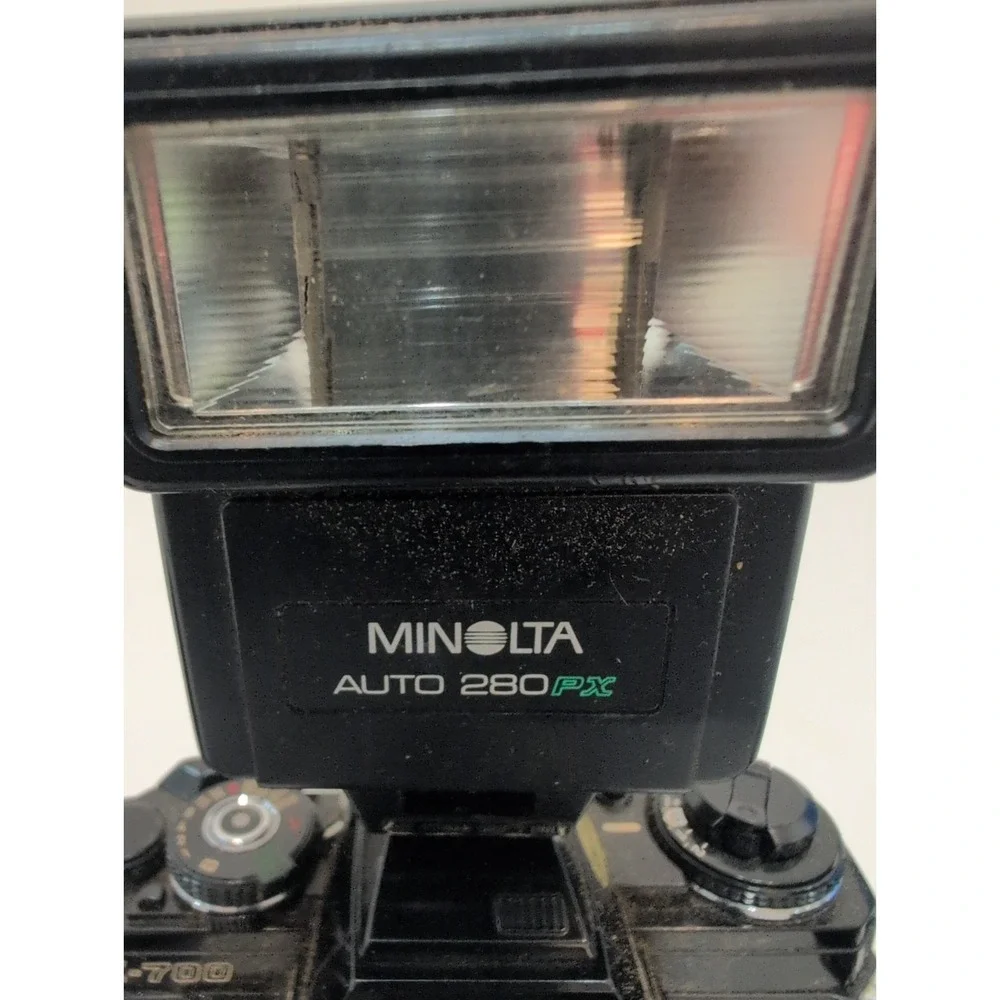 Minolta X-700 w/ MD 50mm f/1.7 Lens & Auto 280PX Flash + Albinar ADG Accessories